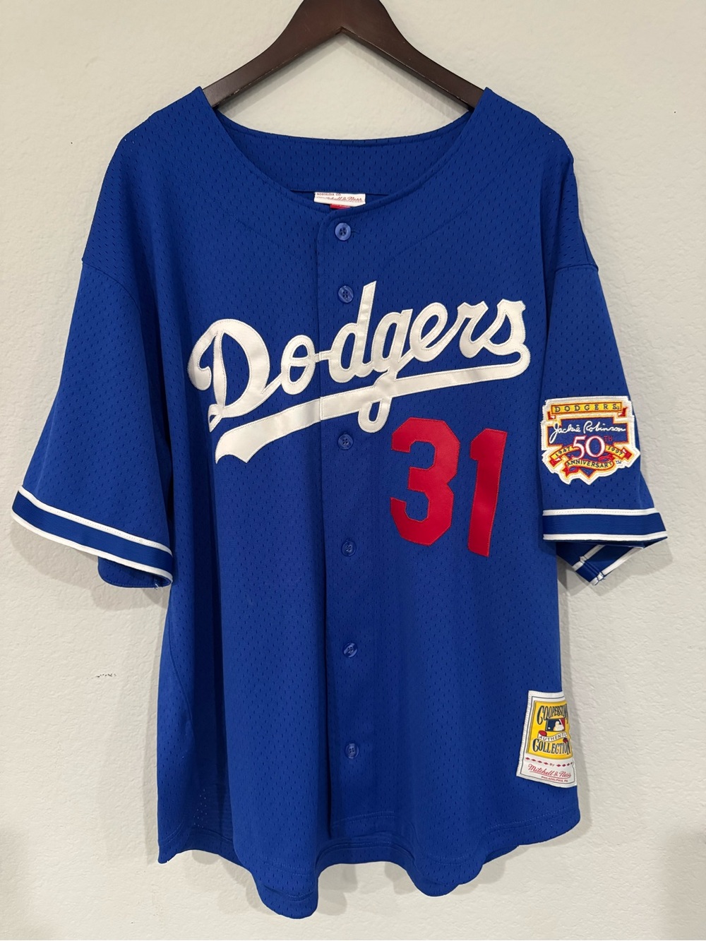 Mitchell & Ness Los Angeles LA Dodgers Mike Piazza Batting Jersey Size XXL (52)